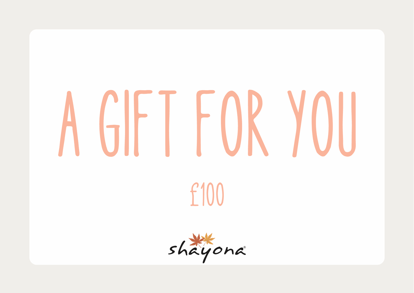 Shayona UK Gift Card