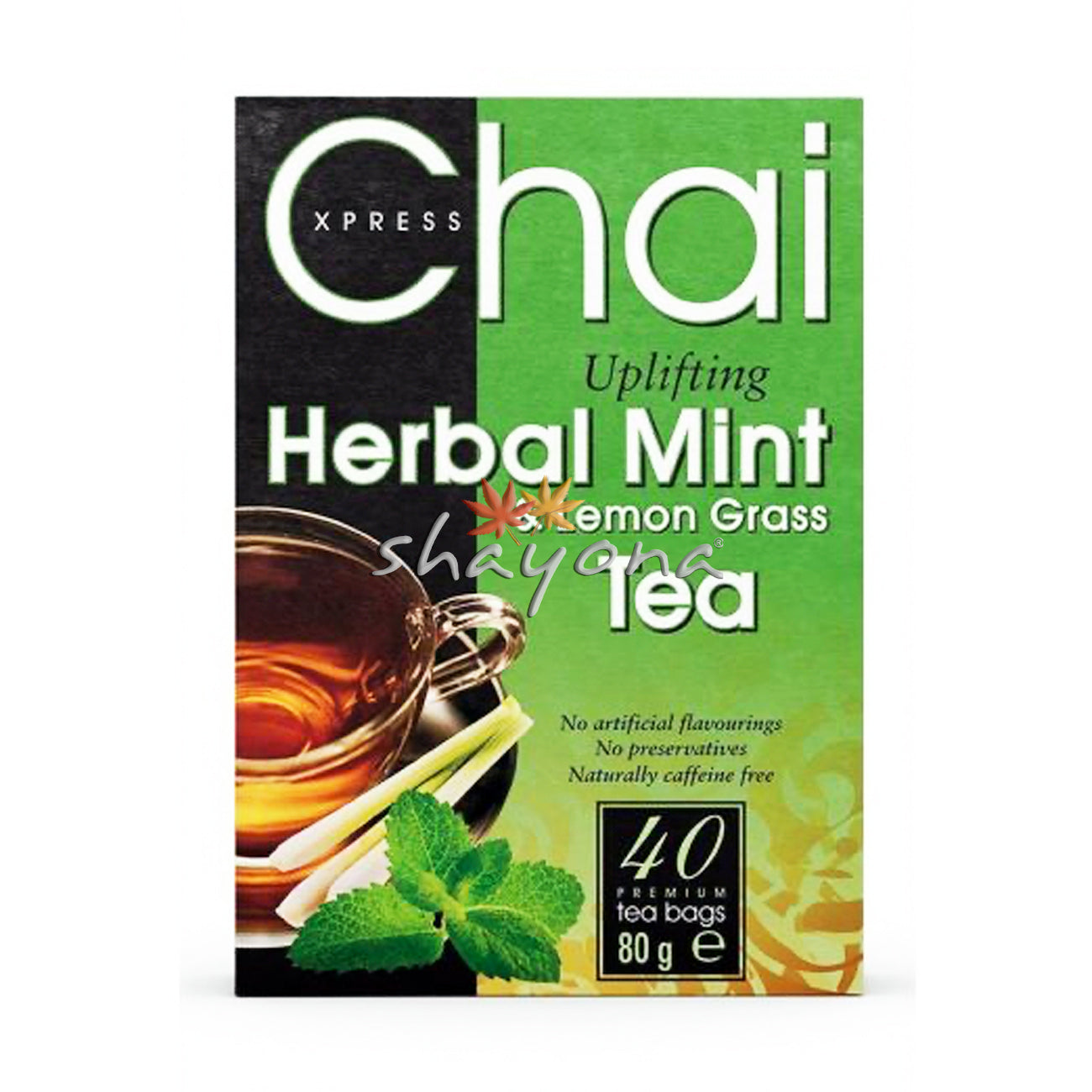 Chai Xpress Herbal Mint & Lemon Tea Bags Shayona UK