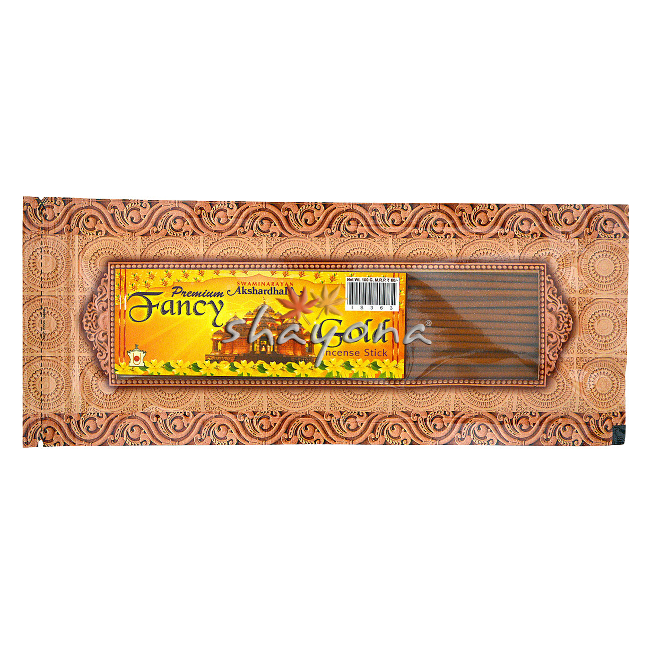 BAPS Akshardham Fancy Gold Incense Sticks