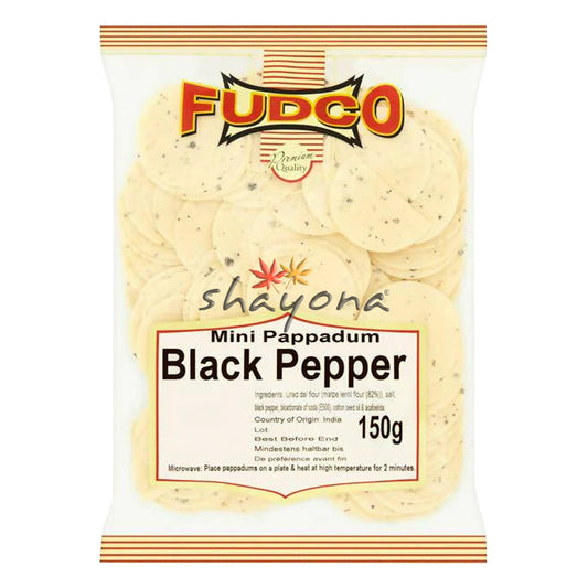 Fudco Mini Papad Black Pepper