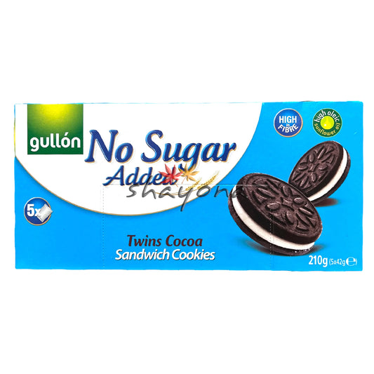 Gullon No Sugar Added Twins Cocoa Sandwich Cookies