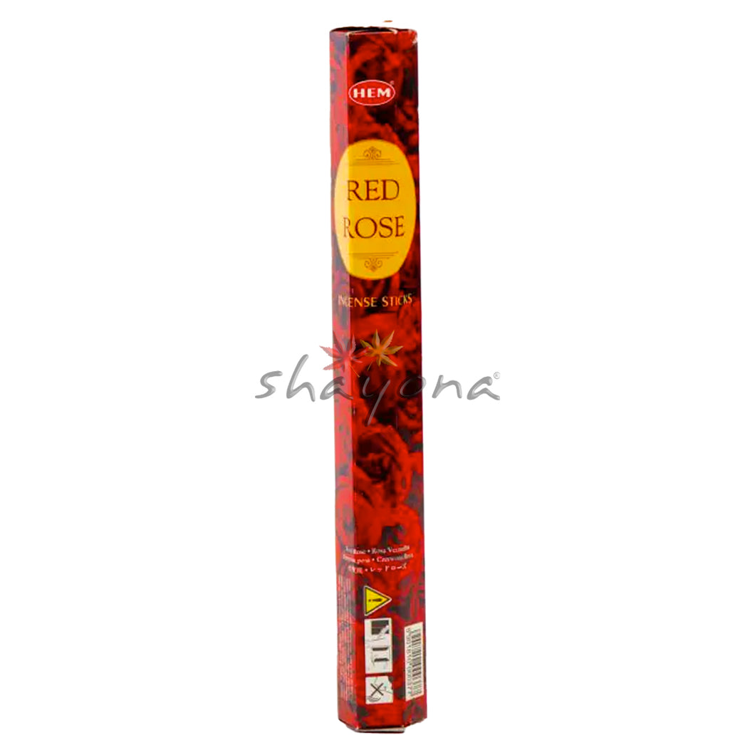 Hem Red Rose Hexa Incense Sticks