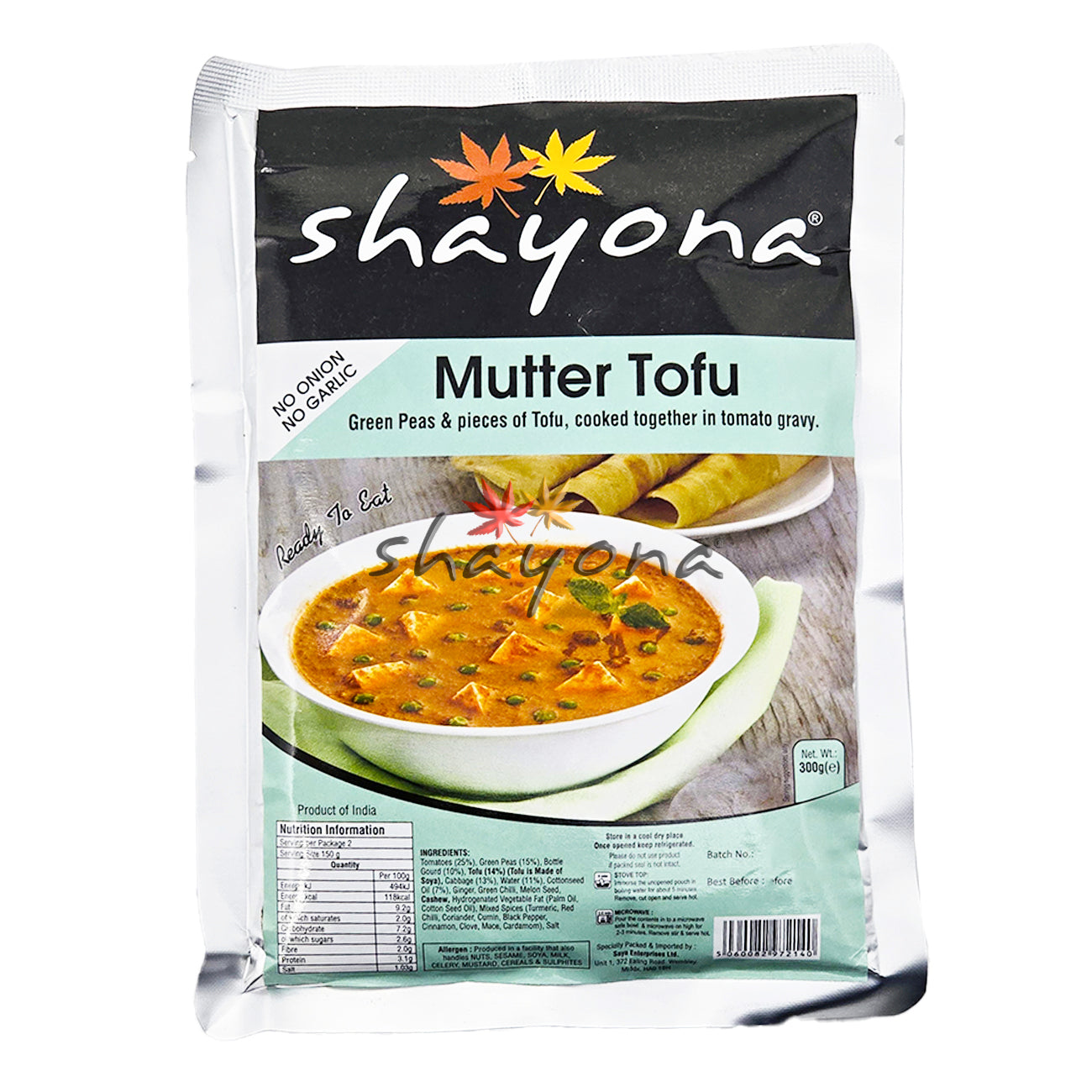 Shayona Mutter Tofu