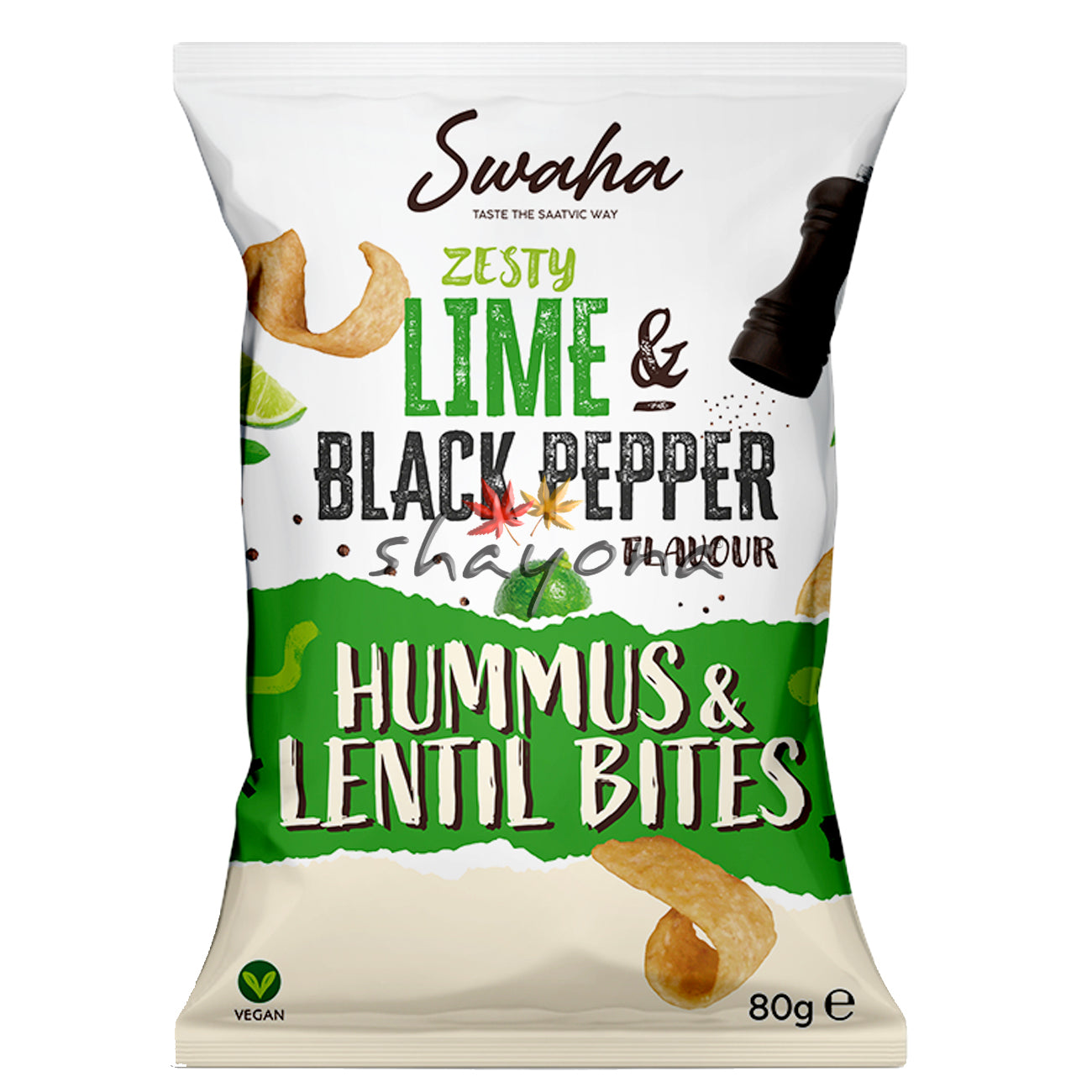 Swaha Lime & Black Pepper Hummus & Lentil Bites