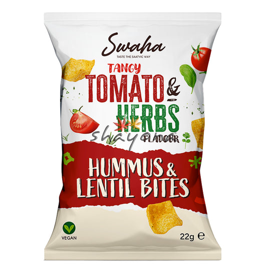 Swaha Tomato & Herb Hummus & Lentil Bites