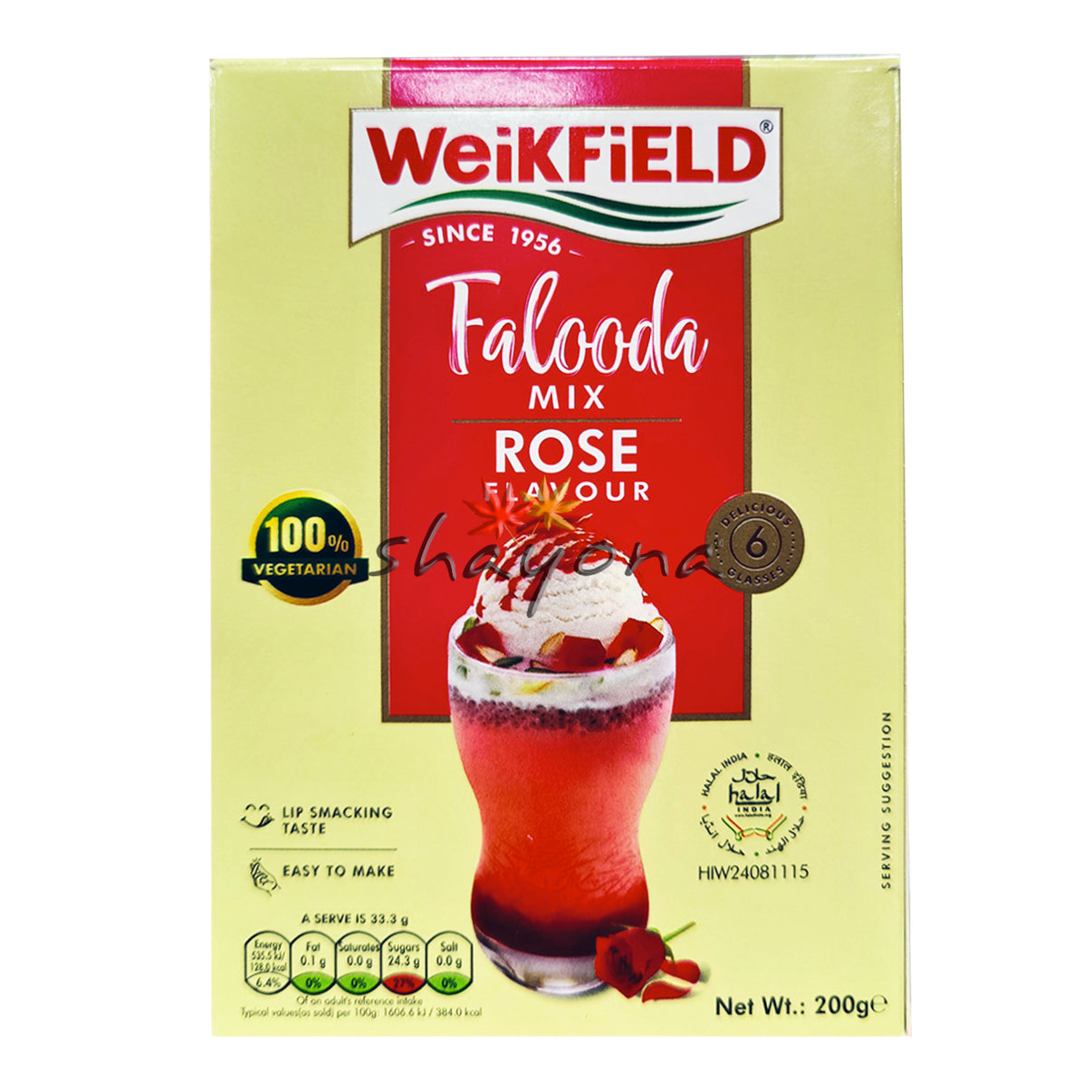 Weikfield Falooda Mix Rose Shayona UK