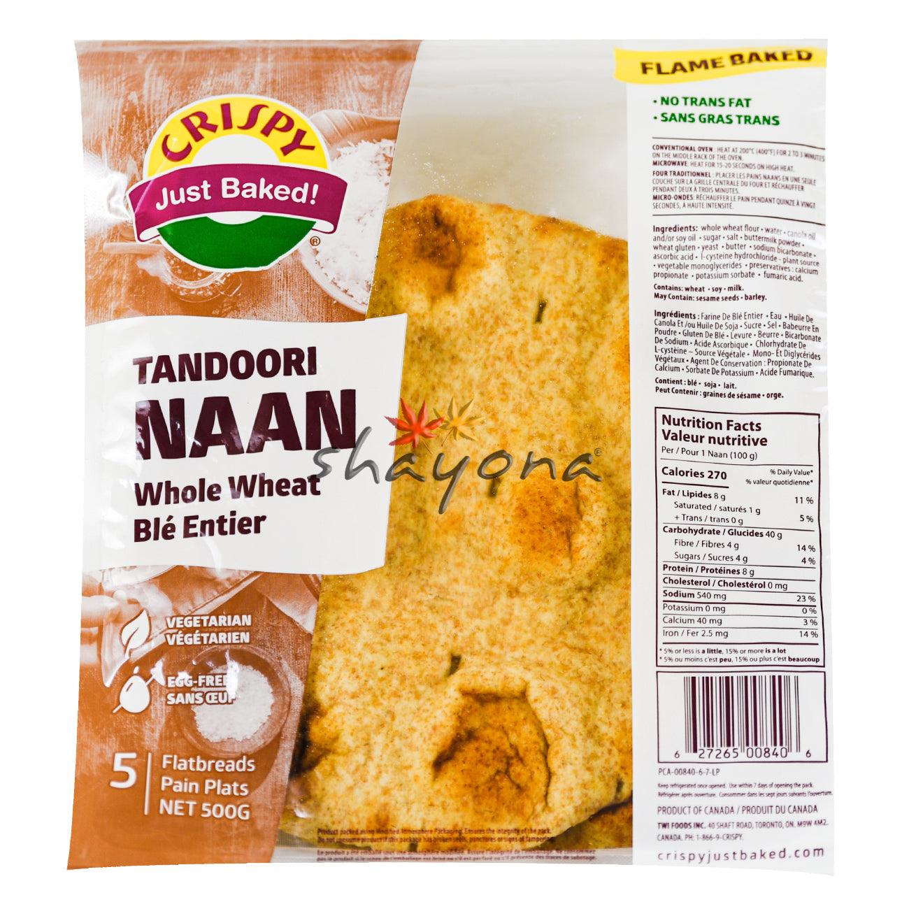 Crispy Just Baked Naan - Whole Wheat - Shayona UK