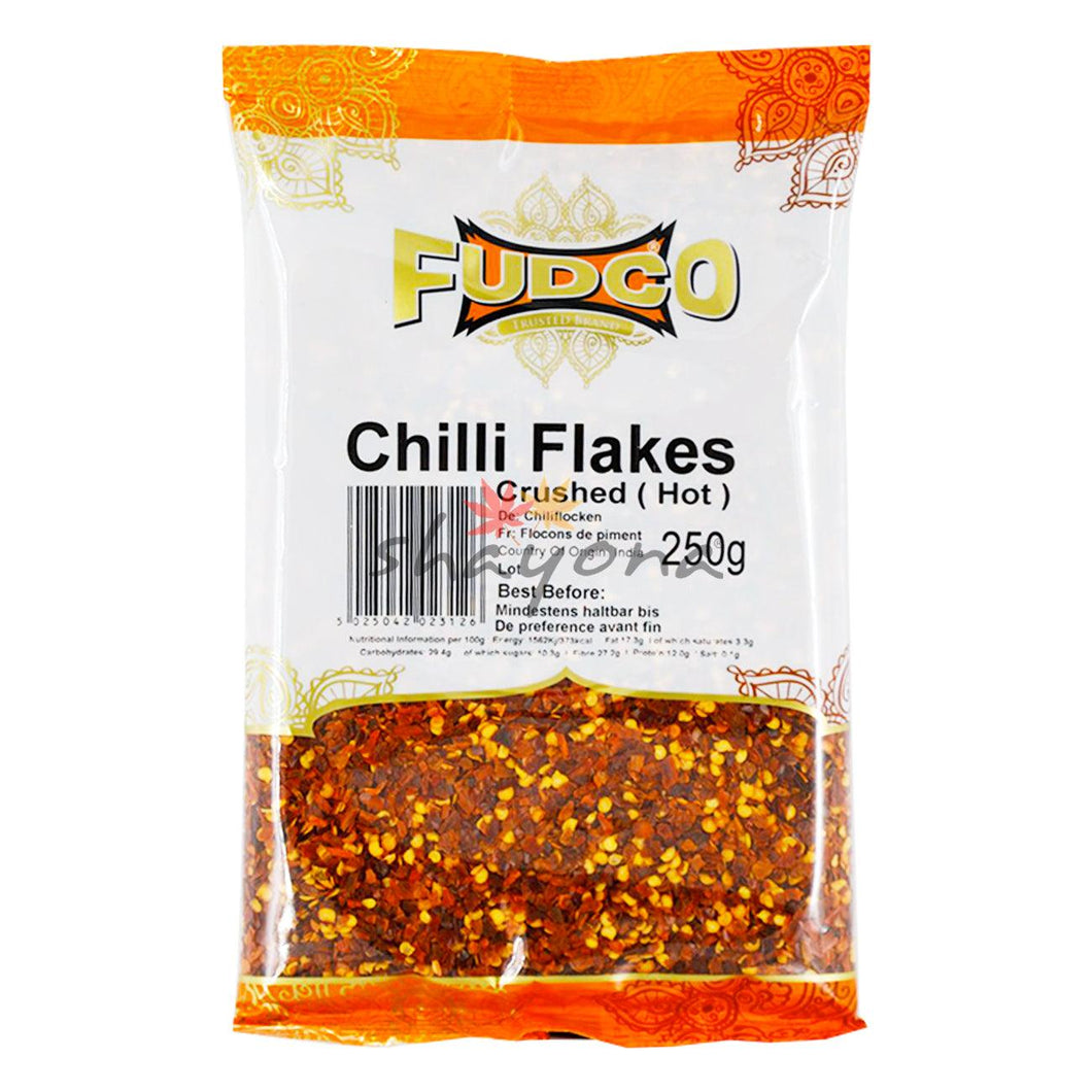 Fudco Crushed Chilli Flakes Hot - Shayona UK