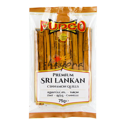 Fudco Sri Lankan Cinnamon Quills - Shayona UK