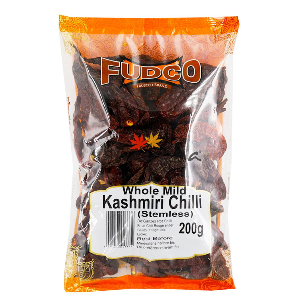 Fudco Whole Mild Kashmiri Chilli - Shayona UK
