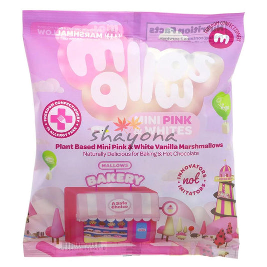 Mallows Mini Pink & White Marshmallow Bites - Shayona UK