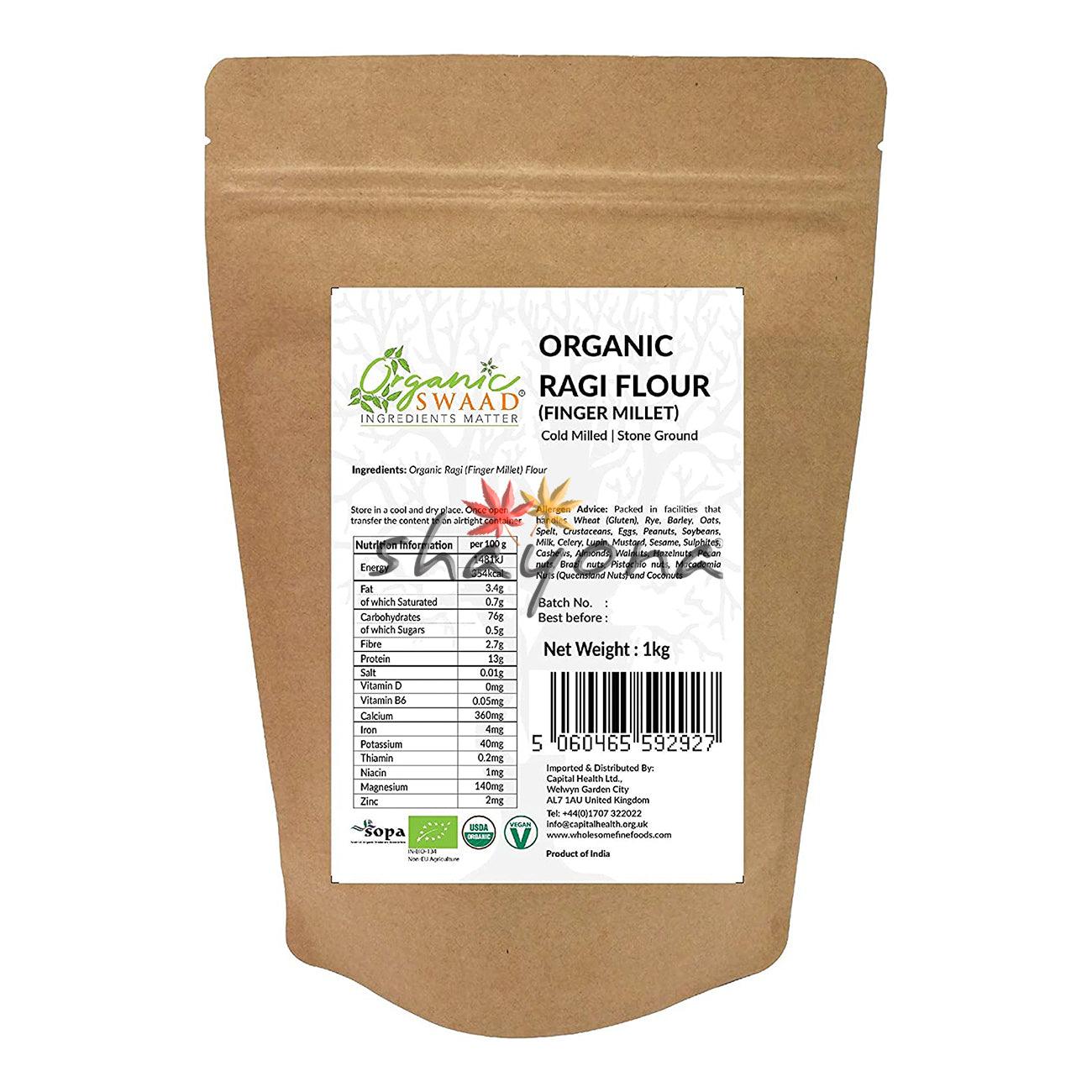 Organic Swaad Organic Ragi Flour - Shayona UK