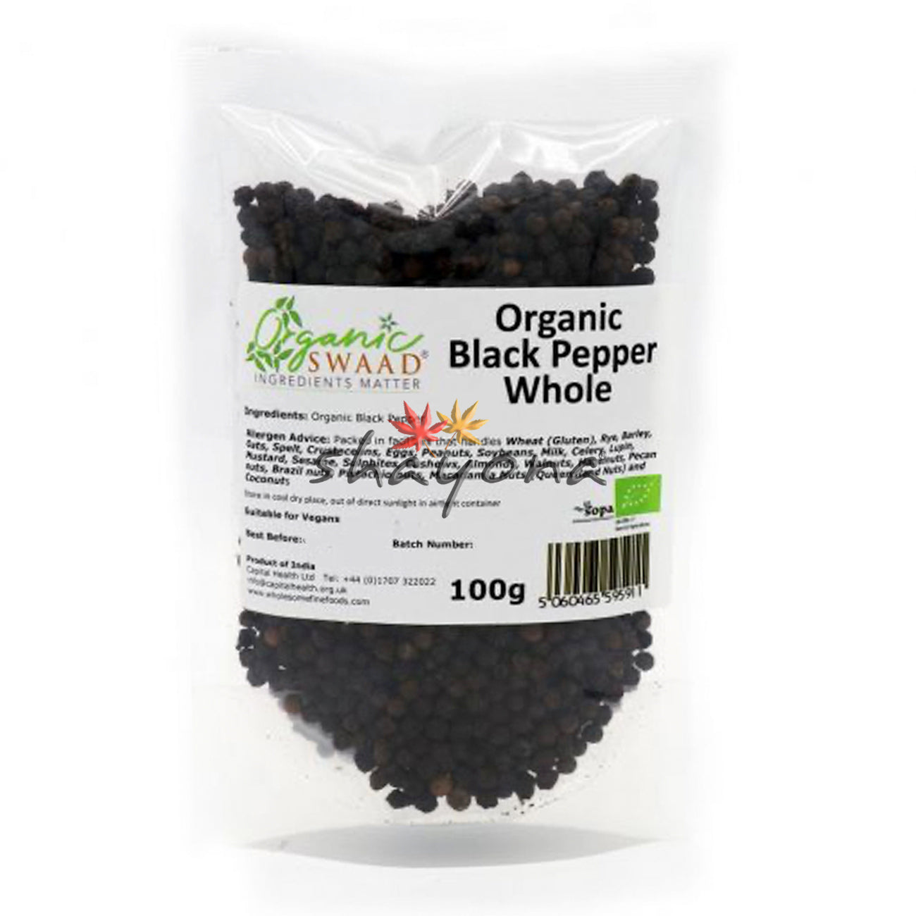 Organic Swaad Organic Whole Black Pepper