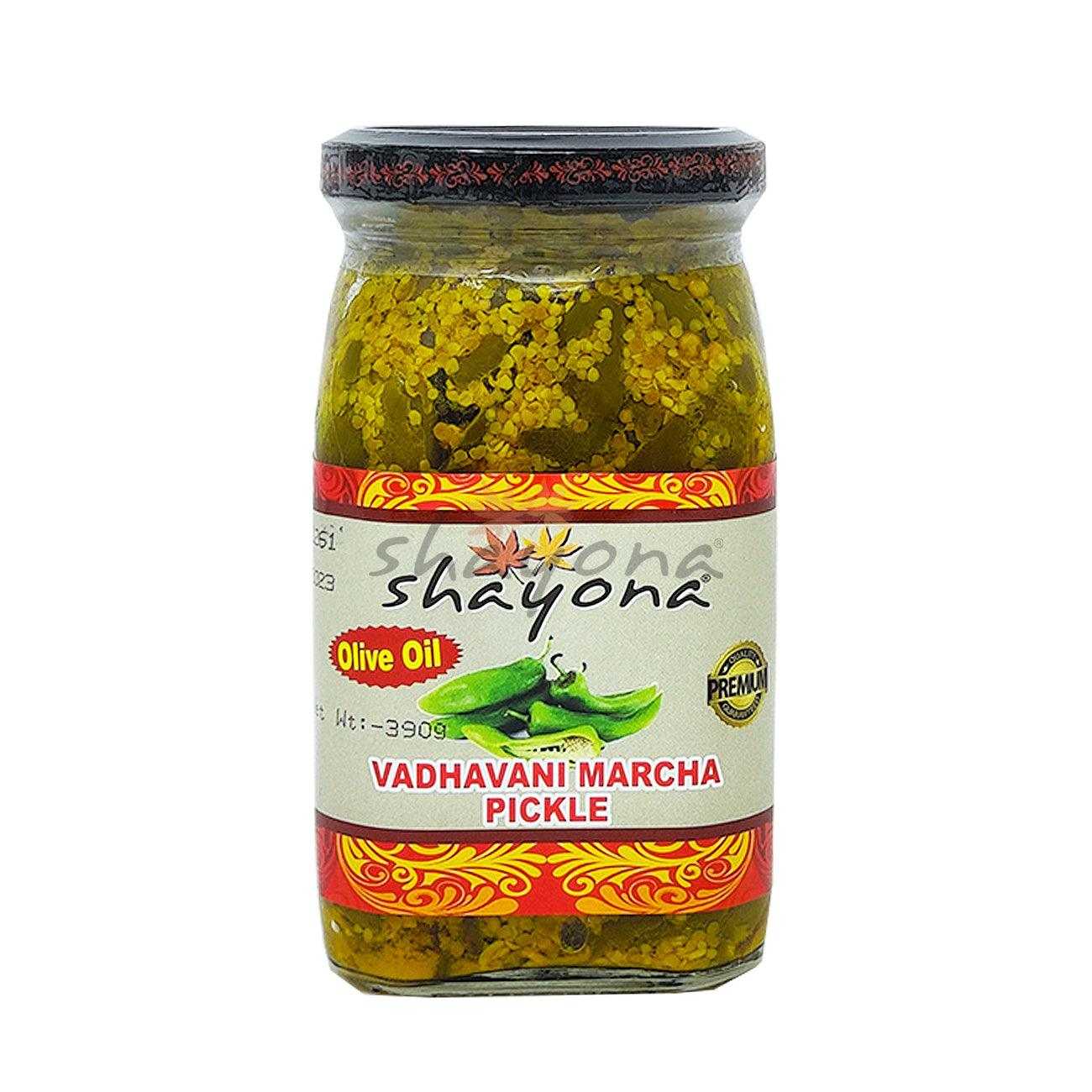 Shayona Vadhavani Marcha Pickle Olive Oil