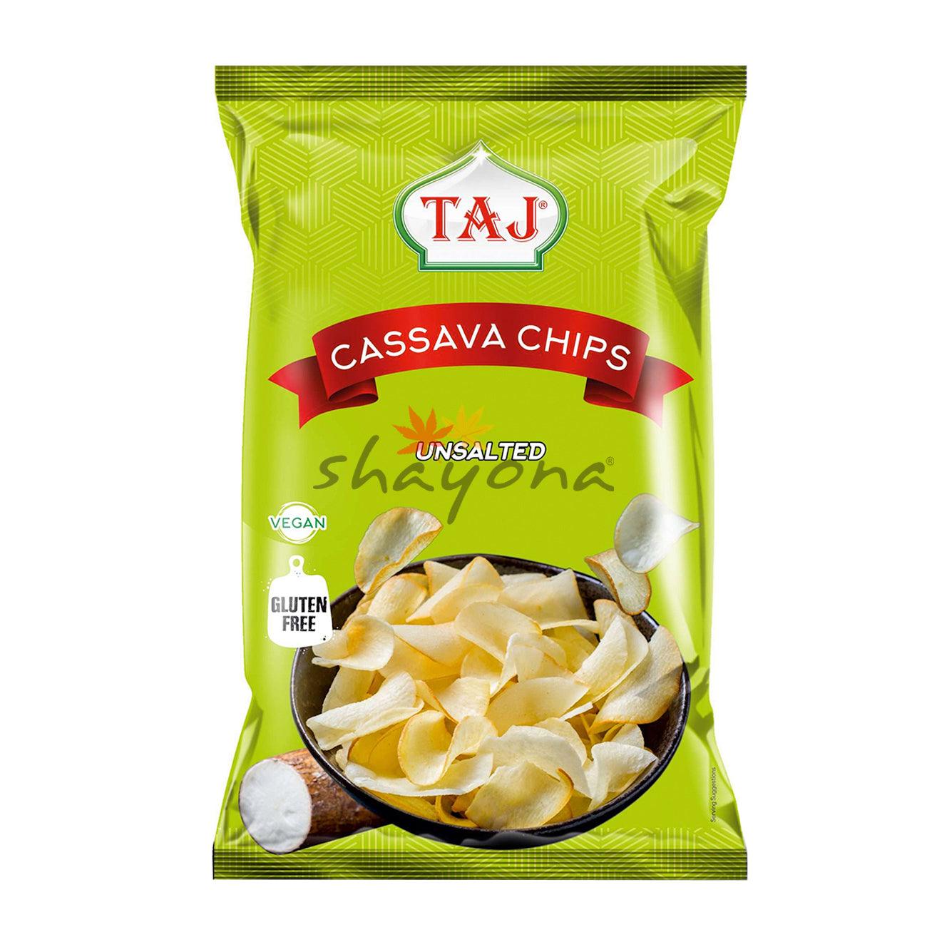 Taj Cassava Chips - Unsalted - Shayona UK